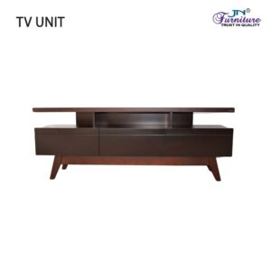 Avira TV Unit with Shelve and Drawer Storage MDF Walnut