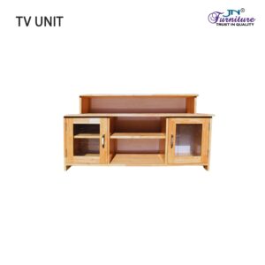 Tynor TV Unit Door and Shelve Storage Rubberwood Natural