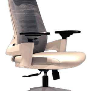 Spine Grey Revolving Chair – Ergonomic Mesh Back Office Chair with Adjustable Armrests | JN Furniture