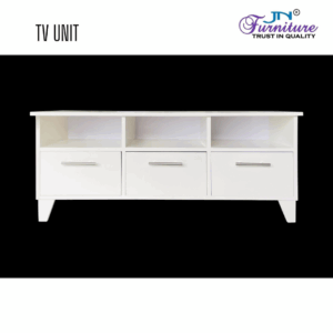 Perla TV unit with Door Storage MDF White