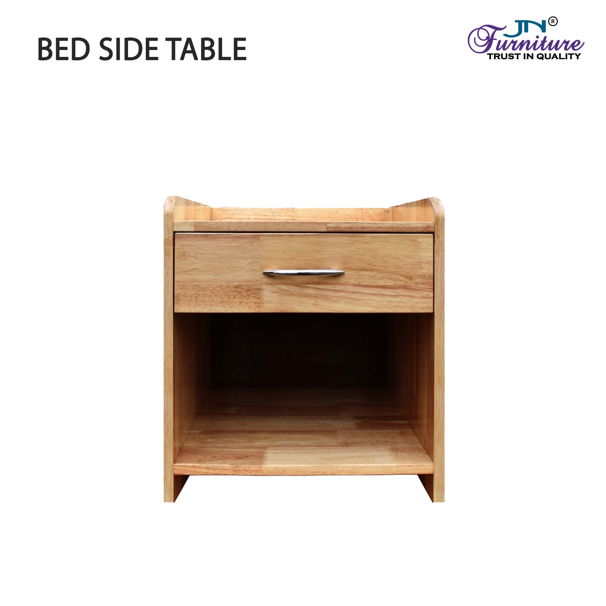 BST1 Nova Bed Side Table Rubberwood Natural - JN Furniture bedside table in Jaigaon