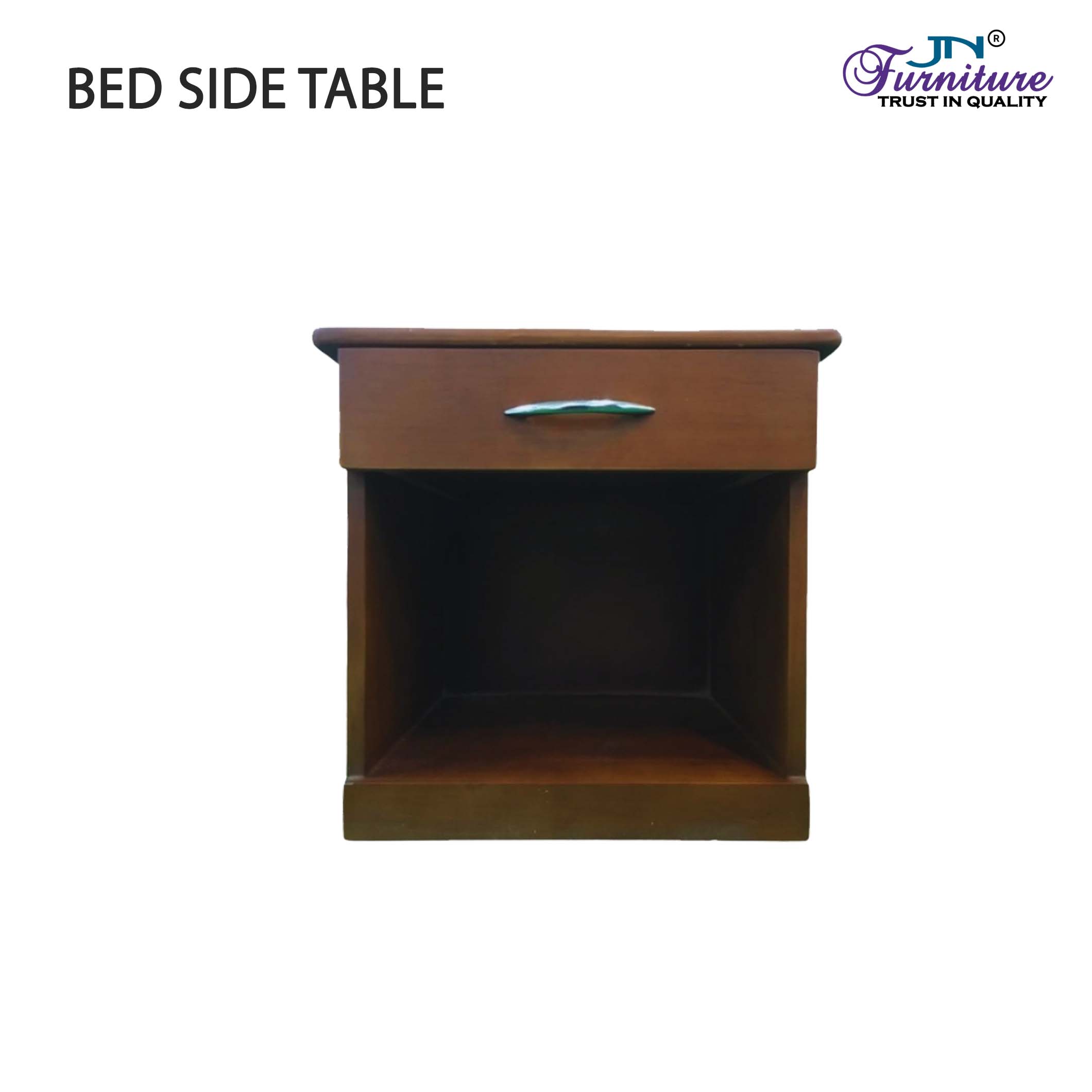 BST9 Prismix Bed Side Table Rubberwood Walnut - JN Furniture bedside table in Jaigaon