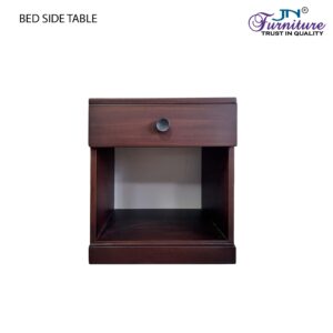 Claretta Bed Side Table MDF Walnut Stained