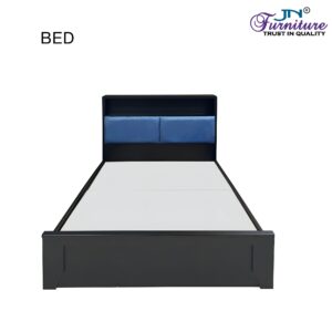Auris Medium Size Low Bed with Headrest HDMR Walnut