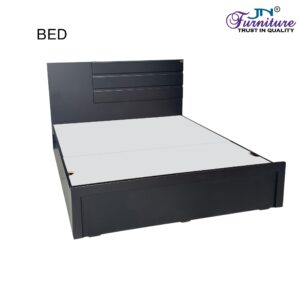 Atria Queen Size Bed with Headrest & Box Storage HDMR Walnut