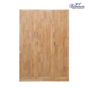 Marquis 3 Door Wardrobe 2 Part Rubberwood Natural