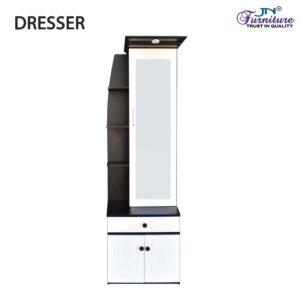Shynor Dressing Mirror with Storage MDF Walnut White
