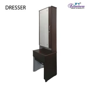 Zylin Dressing Mirror with Storage MDF Walnut Stained