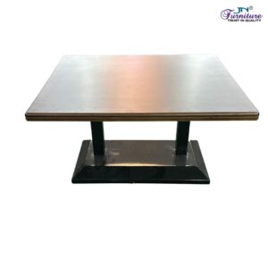 Tavino 4 Seater Dining Table Rubberwood Top with Metal Base Walnut