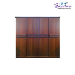 Cache 4-door luxury wardrobe in mahogany with security locks for Bhutanese homes